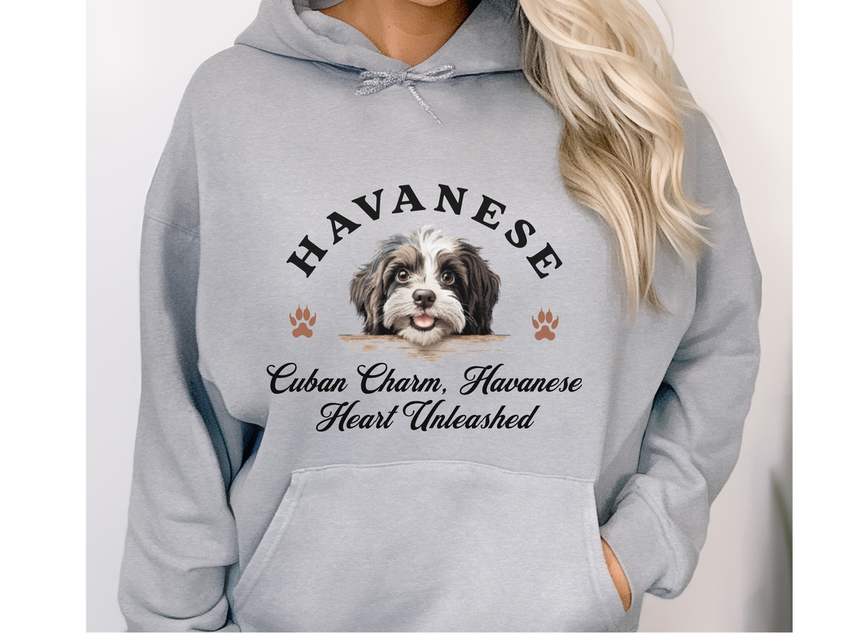 Havanese Dog Hoodie – "Cuban Charm, Havanese Heart Unleashed" | Unisex Cozy Hoodie for Playful & Loving Pups