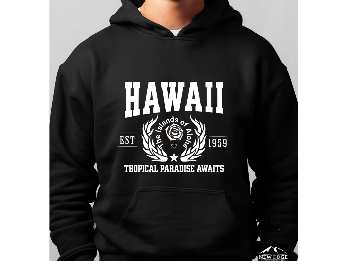 Hawaii State Legacy Hoodie – "Tropical Paradise Awaits" | Unisex Pullover | Island Vibes Sweatshirt