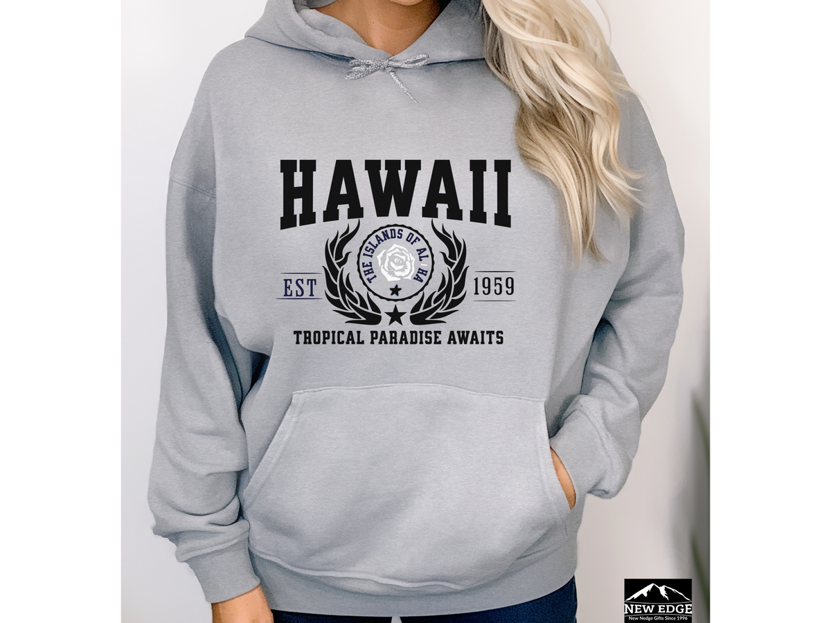 Hawaii State Legacy Hoodie – "Tropical Paradise Awaits" | Unisex Pullover | Island Vibes Sweatshirt