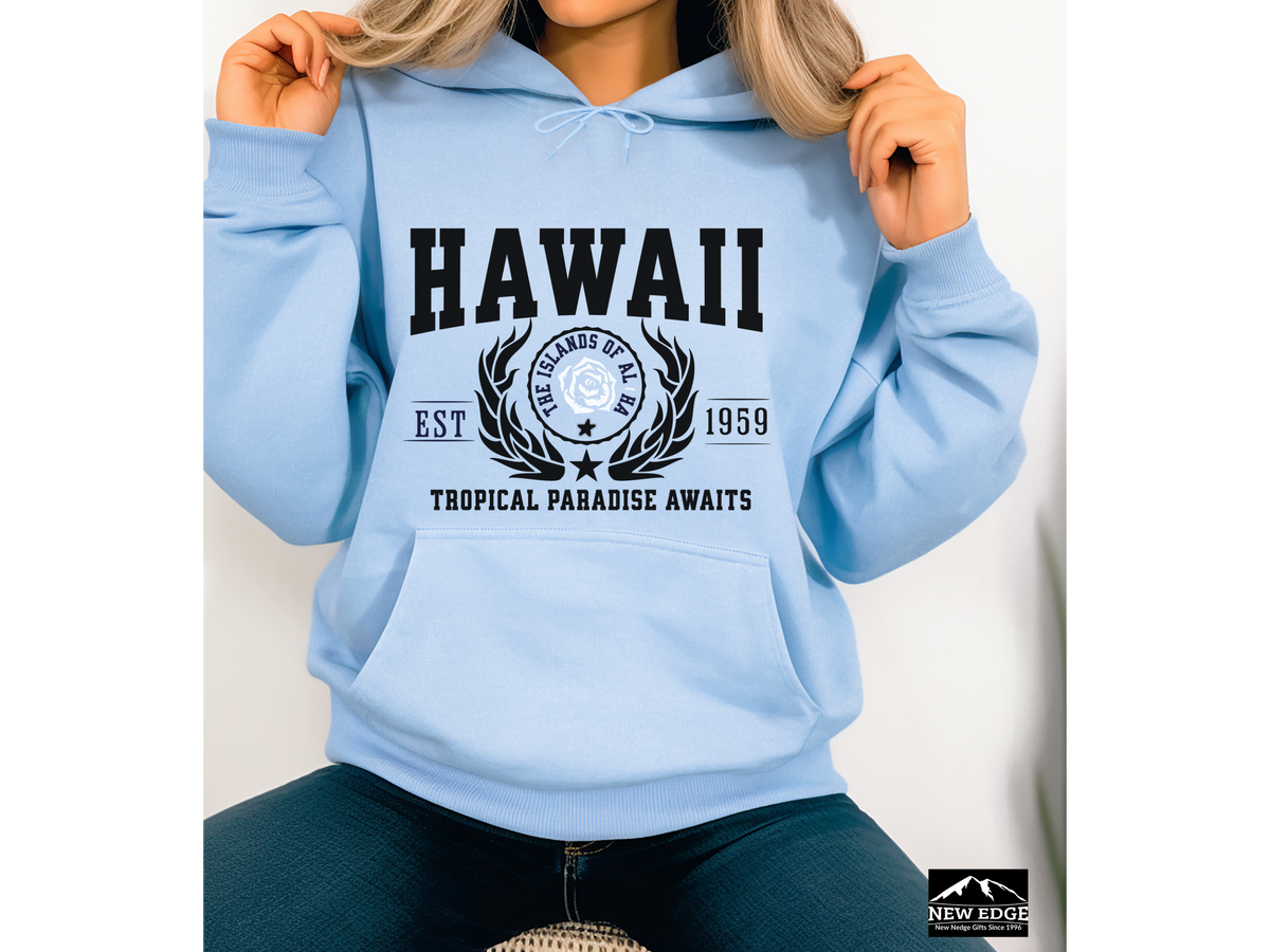 Hawaii State Legacy Hoodie – "Tropical Paradise Awaits" | Unisex Pullover | Island Vibes Sweatshirt