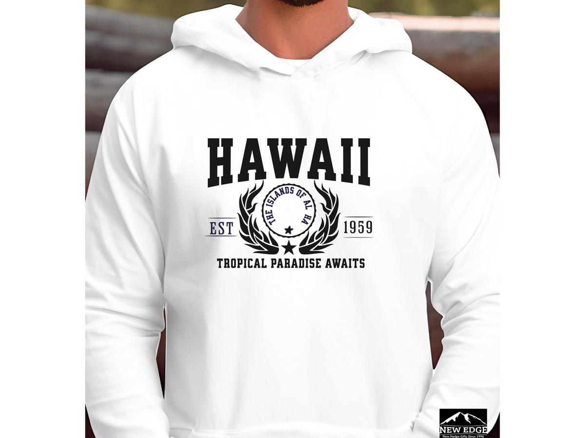 Hawaii State Legacy Hoodie – "Tropical Paradise Awaits" | Unisex Pullover | Island Vibes Sweatshirt