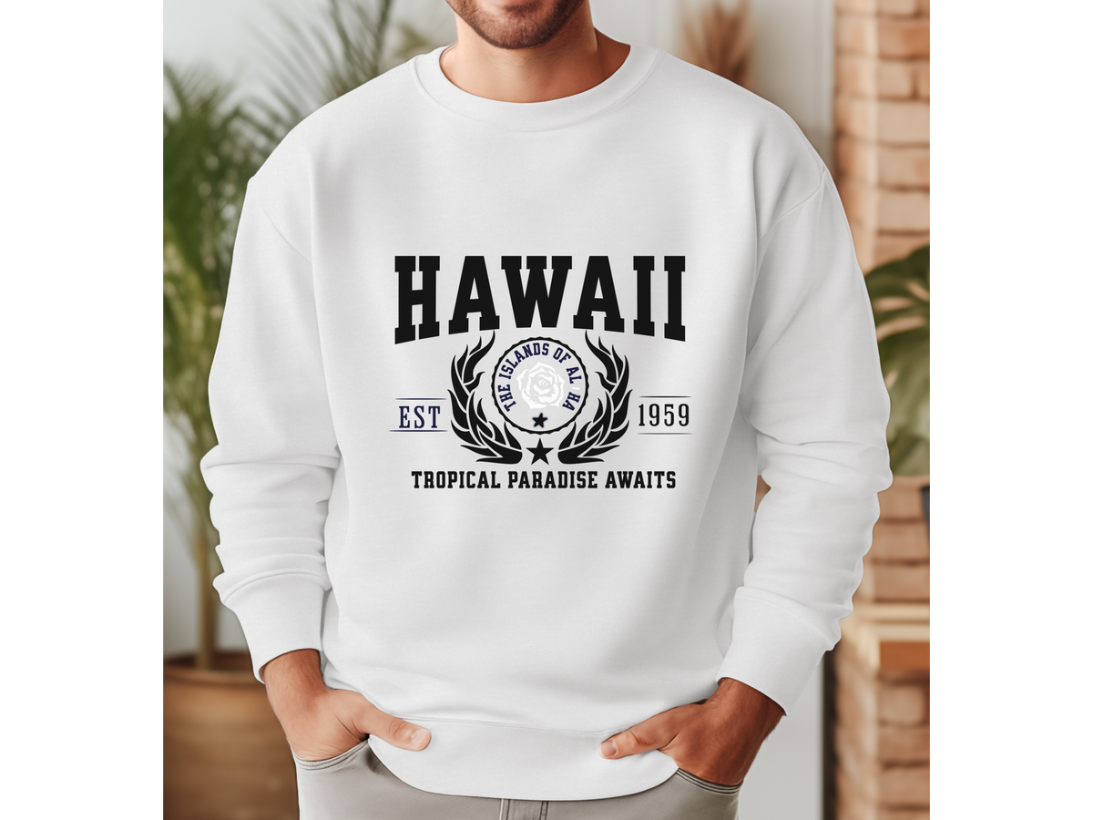 Hawaii State Legacy Unisex Sweatshirt – Tropical Paradise Awaits | Island Vibes & Coastal Comfort