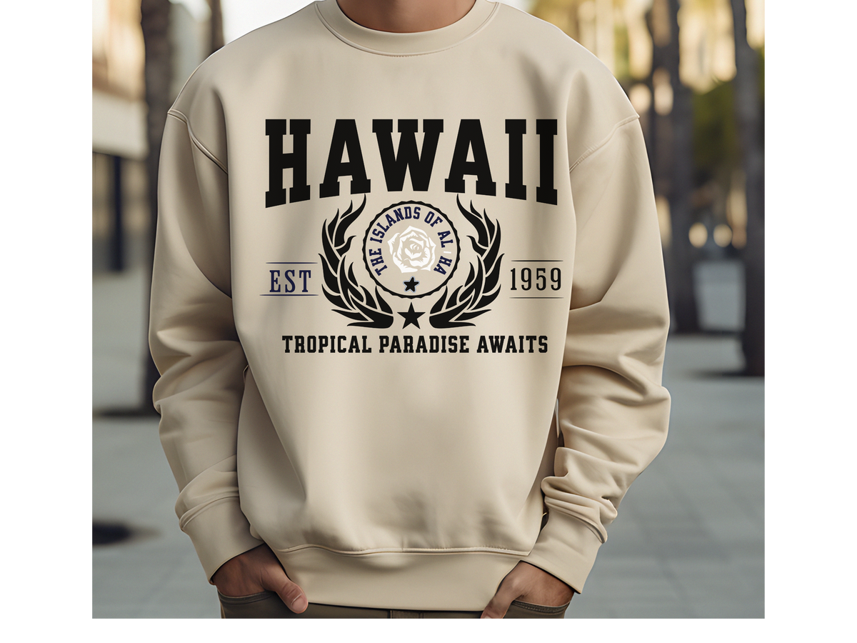 Hawaii State Legacy Unisex Sweatshirt – Tropical Paradise Awaits | Island Vibes & Coastal Comfort