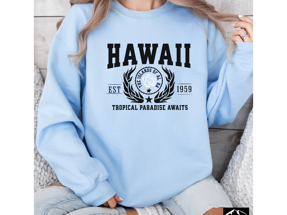 Hawaii State Legacy Unisex Sweatshirt – Tropical Paradise Awaits | Island Vibes & Coastal Comfort