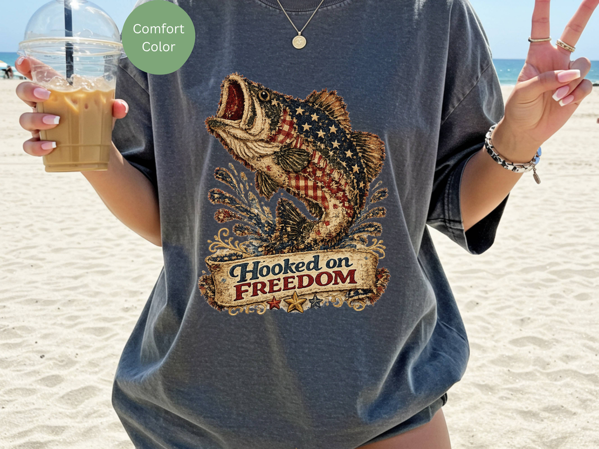 Hooked on Freedom Bass T-Shirt