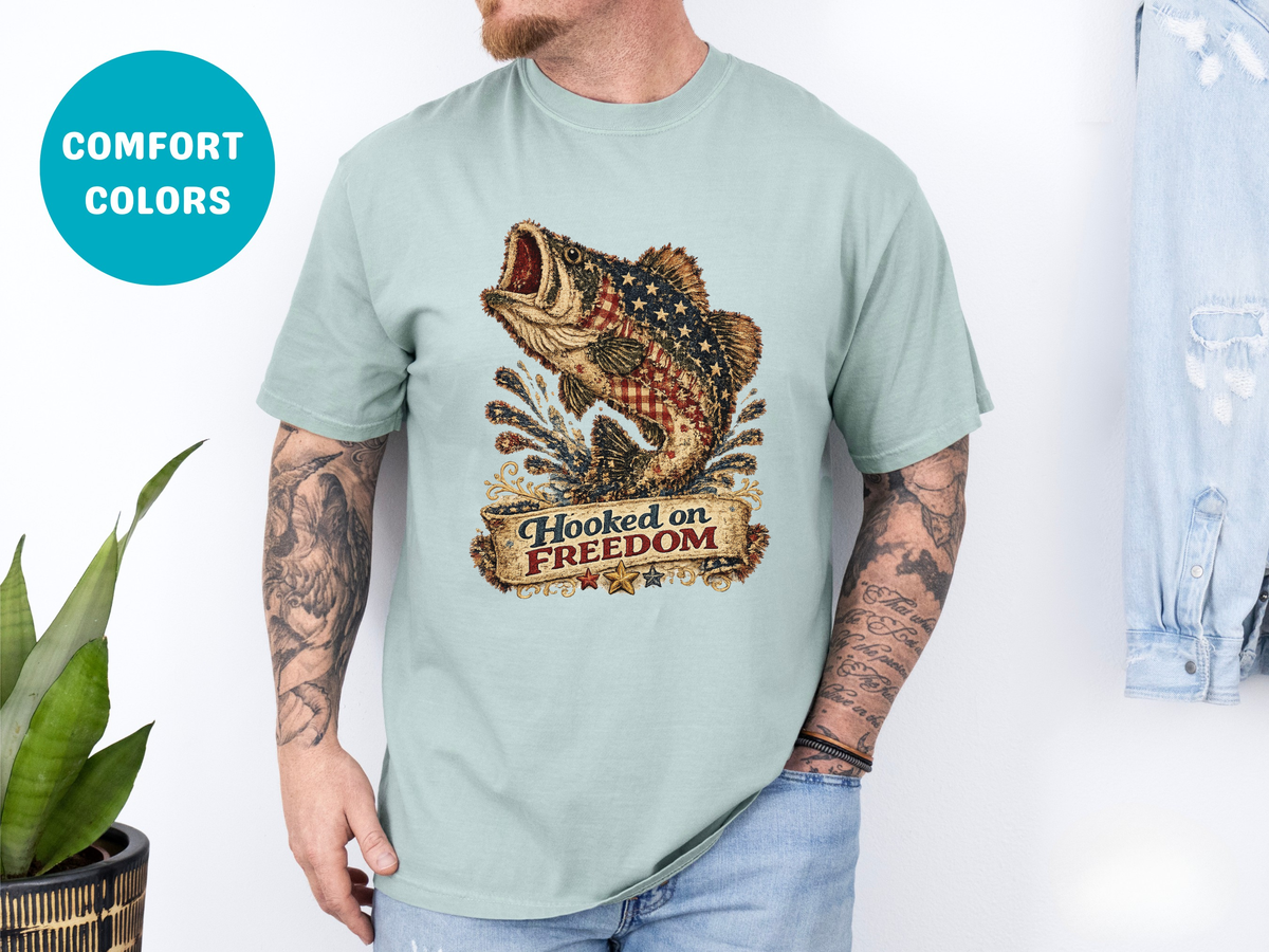 Hooked on Freedom Bass T-Shirt