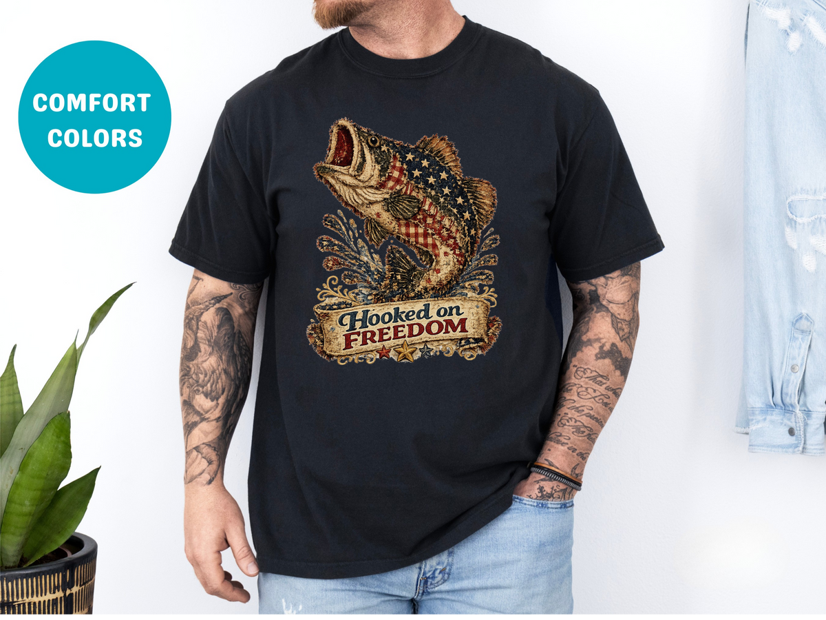 Hooked on Freedom Bass T-Shirt