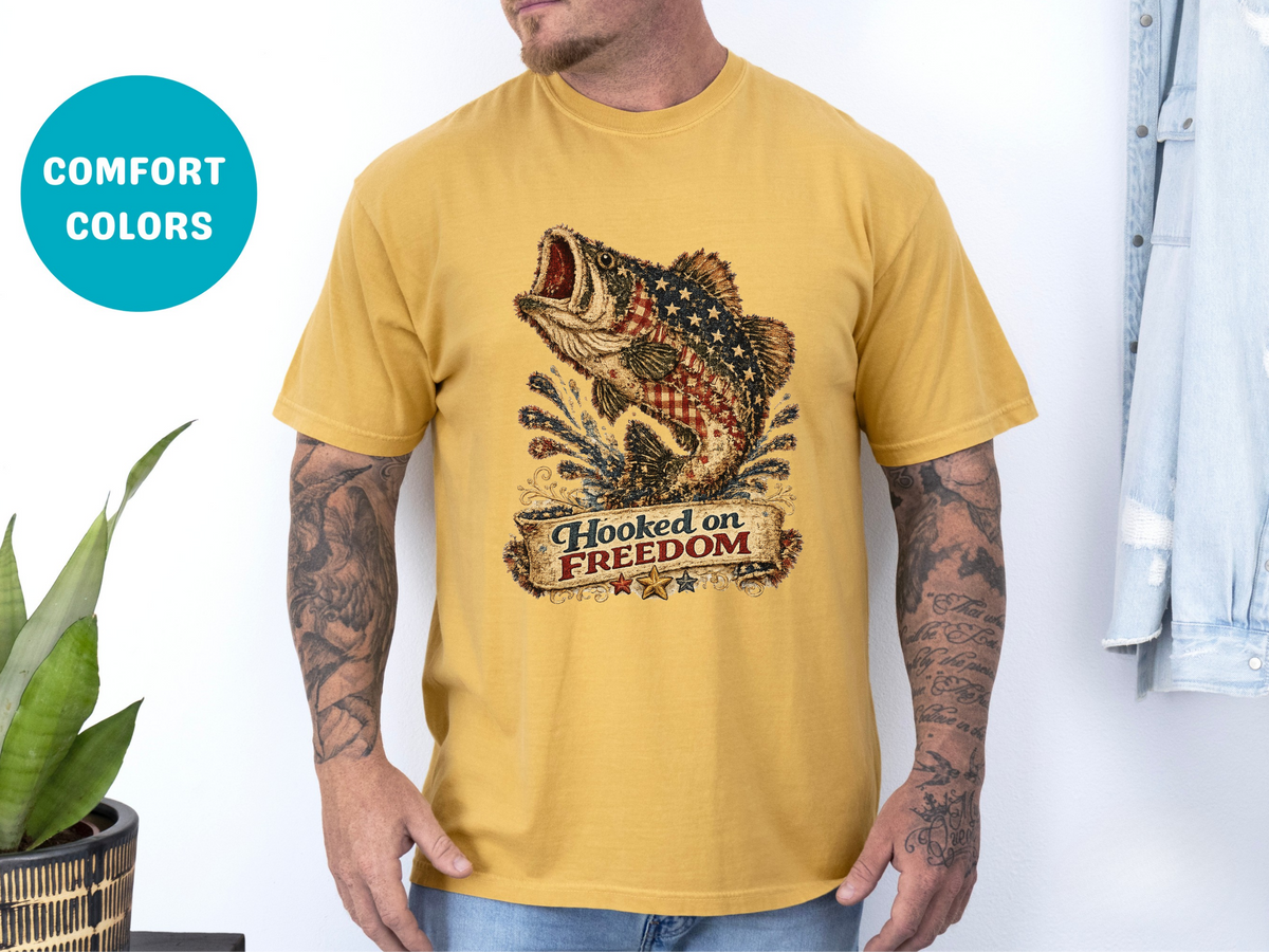 Hooked on Freedom Bass T-Shirt