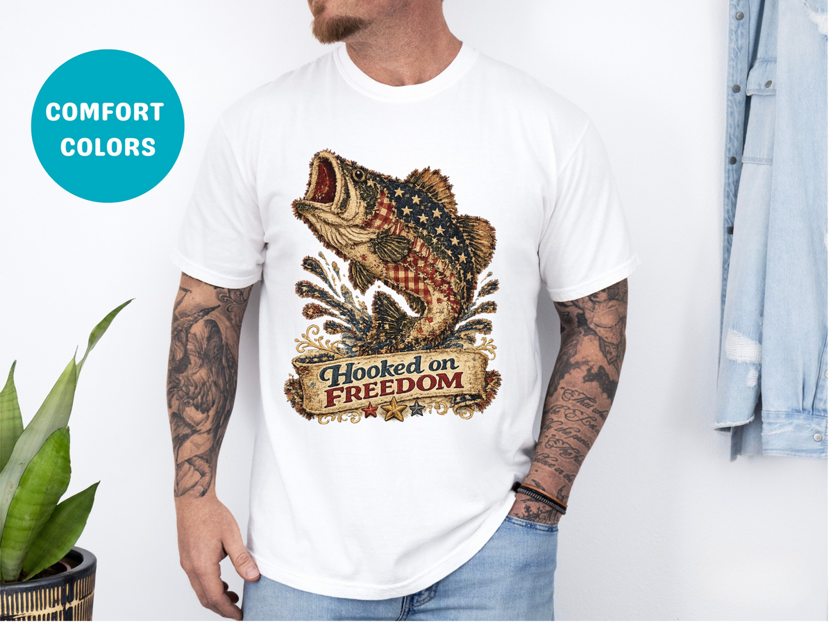 Hooked on Freedom Bass T-Shirt