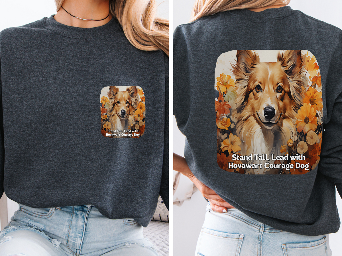 Hovawart Courage Sunflower Sweatshirt – 'Stand Tall, Lead with Courage' – Unisex German Dog Breed Pullover