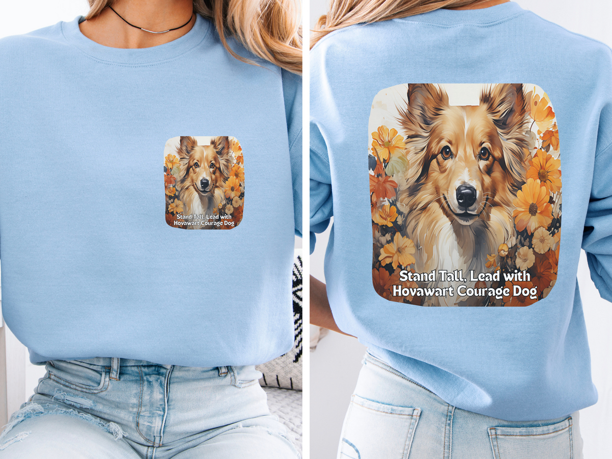 Hovawart Courage Sunflower Sweatshirt – 'Stand Tall, Lead with Courage' – Unisex German Dog Breed Pullover