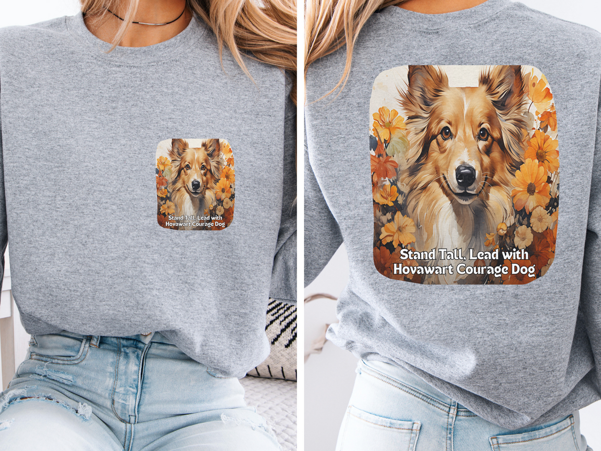 Hovawart Courage Sunflower Sweatshirt – 'Stand Tall, Lead with Courage' – Unisex German Dog Breed Pullover