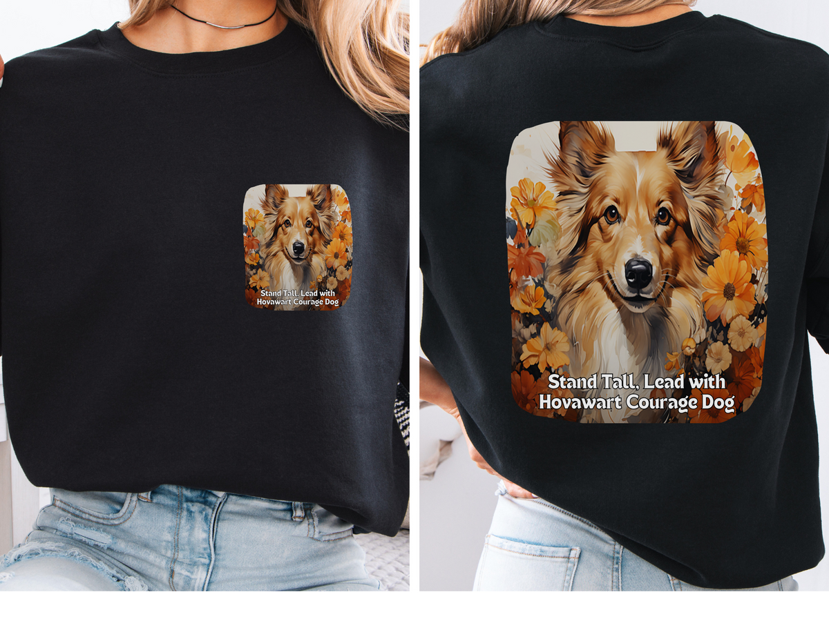 Hovawart Courage Sunflower Sweatshirt – 'Stand Tall, Lead with Courage' – Unisex German Dog Breed Pullover