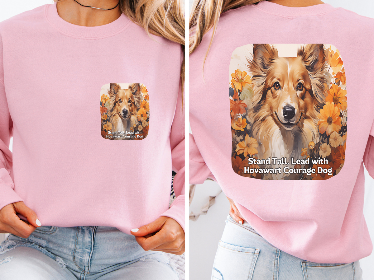 Hovawart Courage Sunflower Sweatshirt – 'Stand Tall, Lead with Courage' – Unisex German Dog Breed Pullover