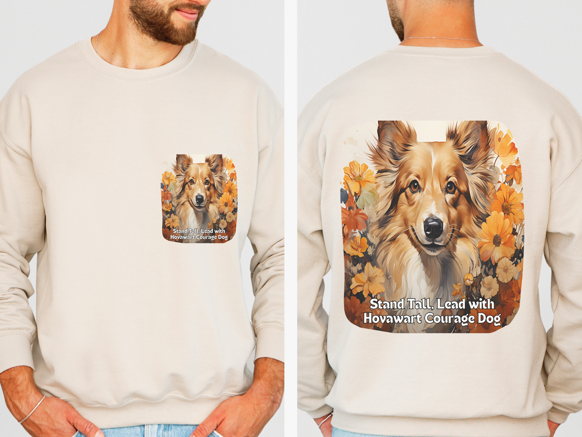 Hovawart Courage Sunflower Sweatshirt – 'Stand Tall, Lead with Courage' – Unisex German Dog Breed Pullover