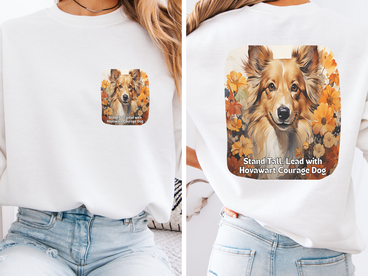 Hovawart Courage Sunflower Sweatshirt – 'Stand Tall, Lead with Courage' – Unisex German Dog Breed Pullover