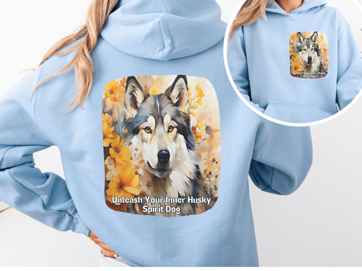 Husky Spirit Sunflower Hoodie – Unleash Your Inner Adventure