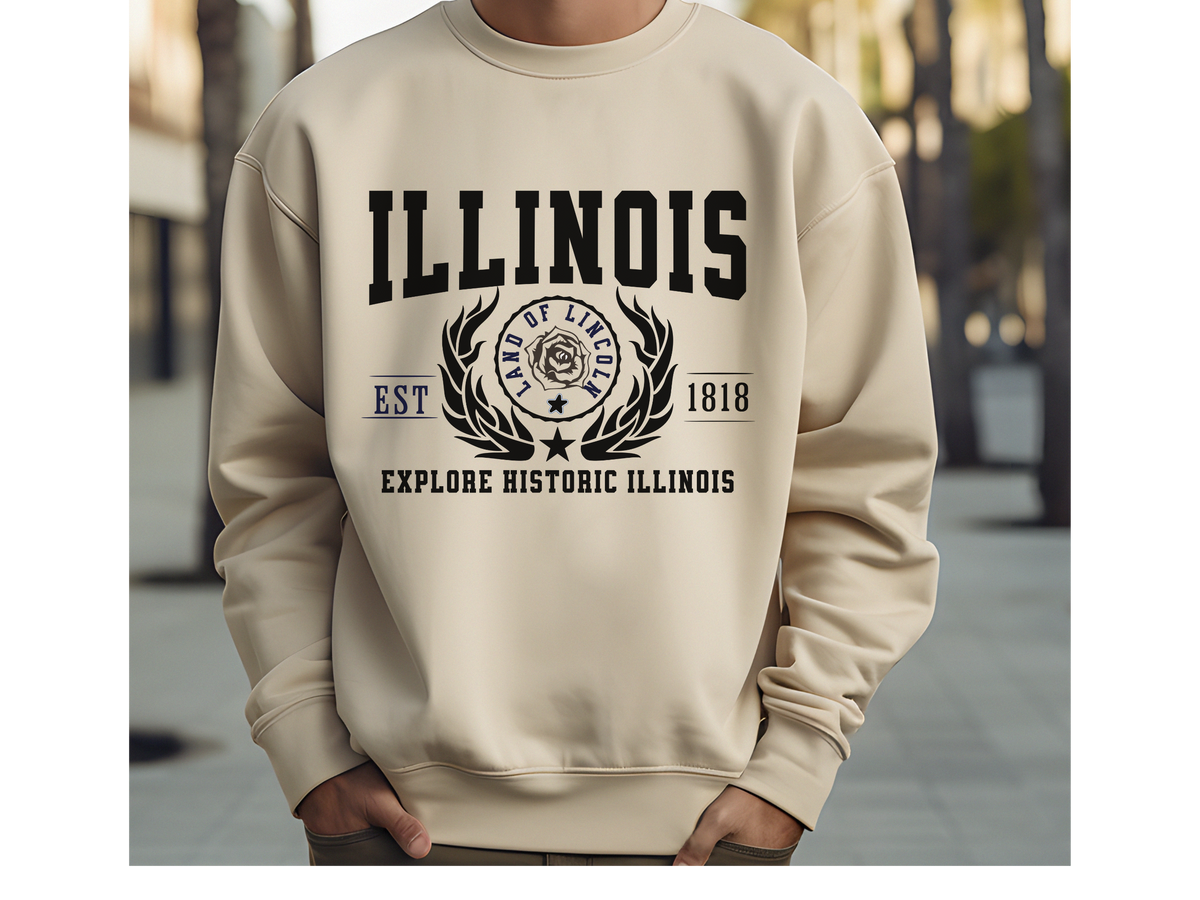 Illinois State Legacy Unisex Sweatshirt – Explore Historic Illinois | Timeless Midwest Style