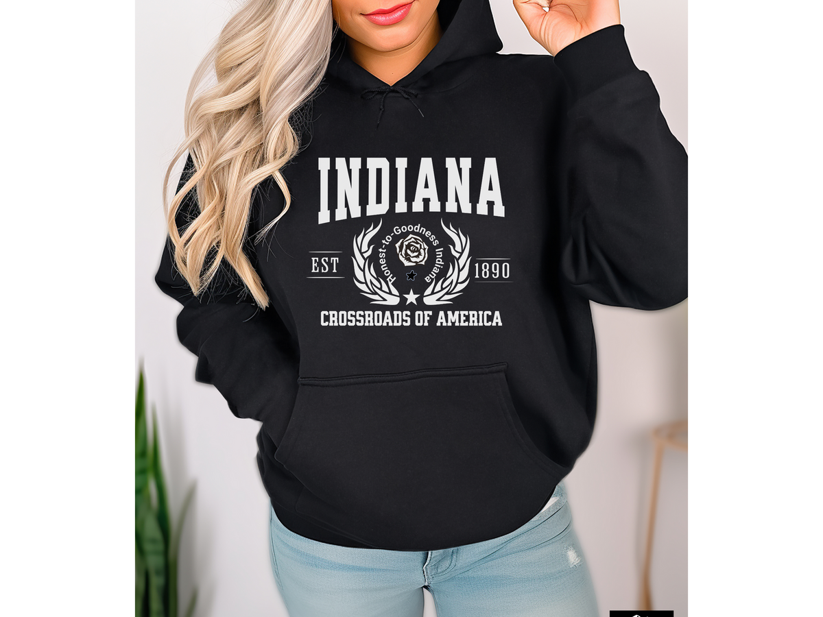 Indiana State Legacy Hoodie – "Crossroads of America" | Unisex Pullover | Midwest Pride Sweatshirt