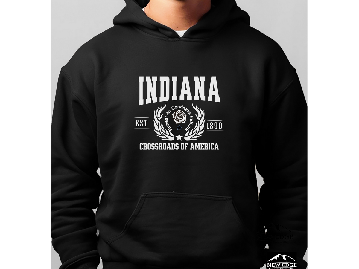 Indiana State Legacy Hoodie – "Crossroads of America" | Unisex Pullover | Midwest Pride Sweatshirt