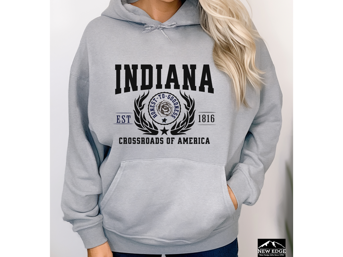 Indiana State Legacy Hoodie – "Crossroads of America" | Unisex Pullover | Midwest Pride Sweatshirt