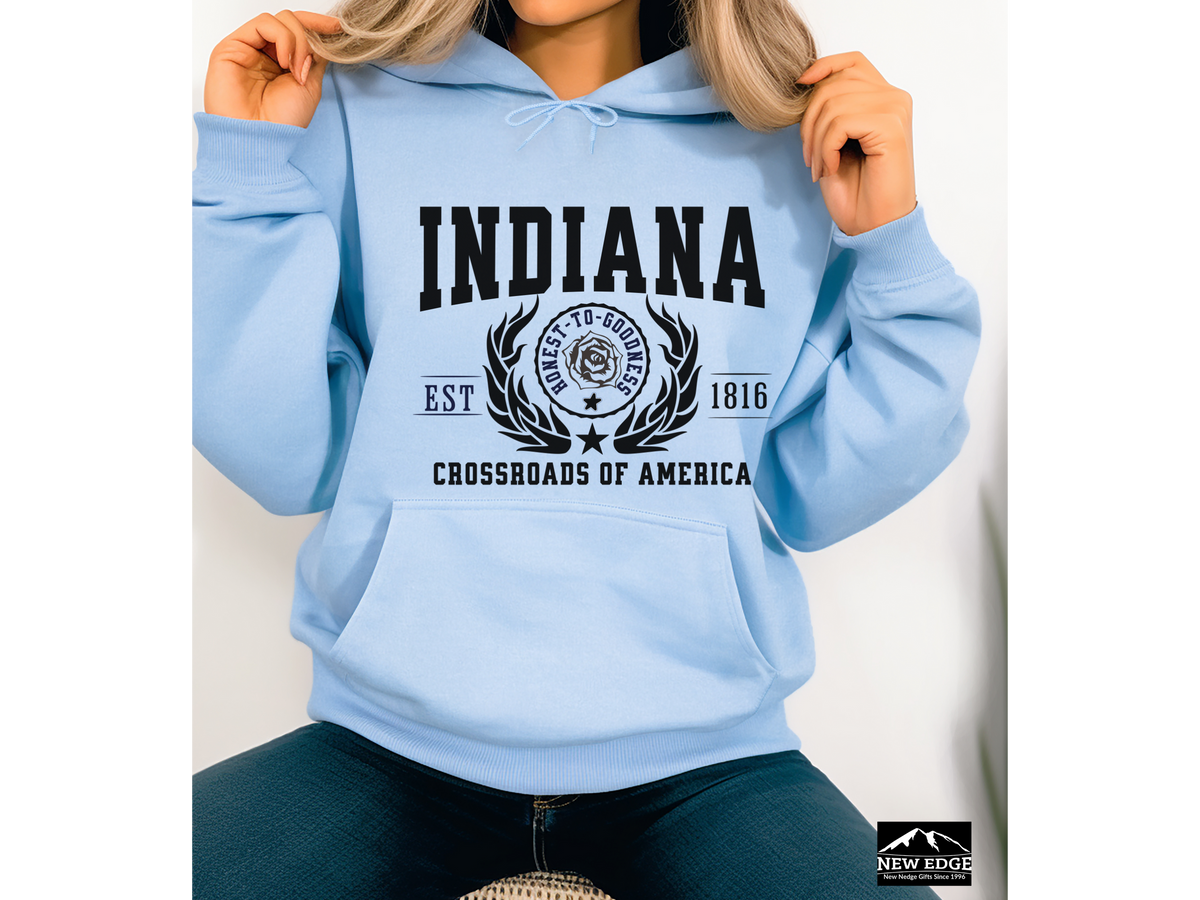 Indiana State Legacy Hoodie – "Crossroads of America" | Unisex Pullover | Midwest Pride Sweatshirt