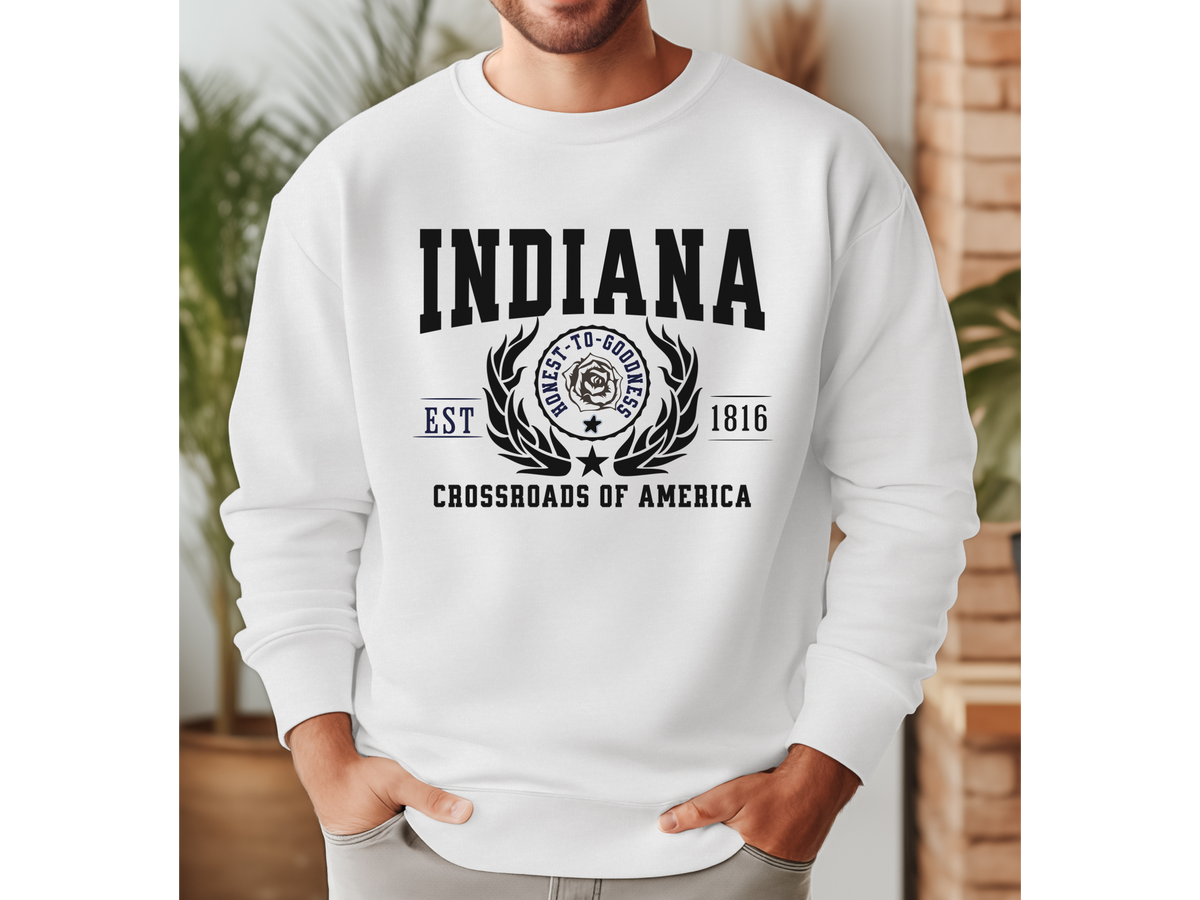 Indiana State Legacy Unisex Sweatshirt – Crossroads of America | Midwest Heritage Crewneck
