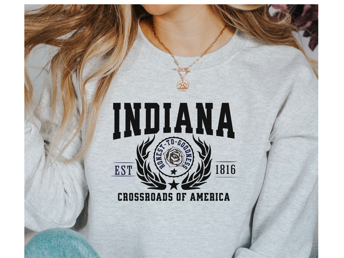 Indiana State Legacy Unisex Sweatshirt – Crossroads of America | Midwest Heritage Crewneck