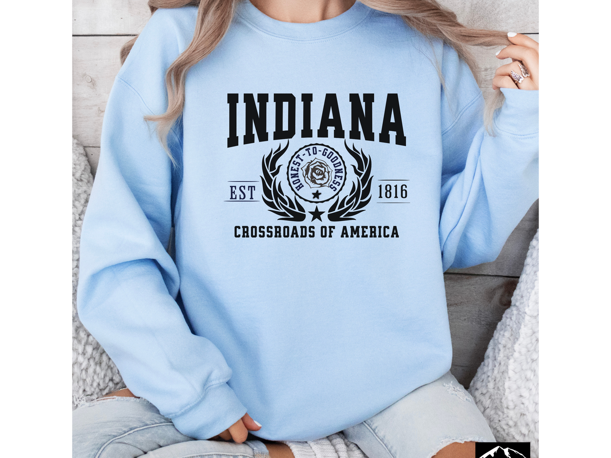 Indiana State Legacy Unisex Sweatshirt – Crossroads of America | Midwest Heritage Crewneck