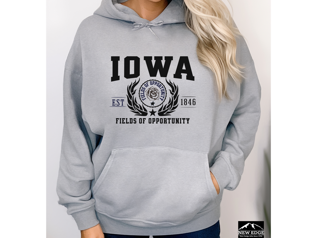 Iowa State Legacy Hoodie – "Fields of Opportunity" | Unisex Pullover | Midwest Roots Sweatshirt
