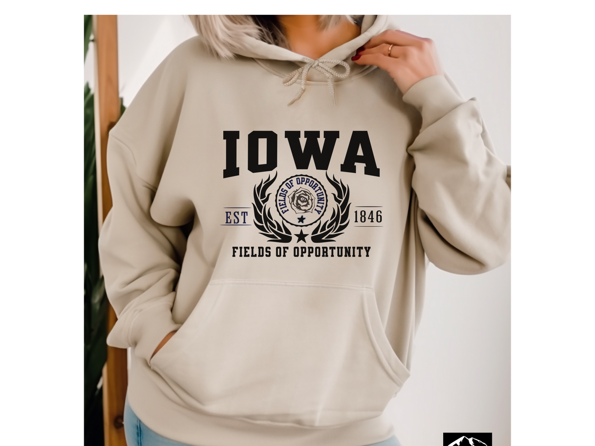 Iowa State Legacy Hoodie – "Fields of Opportunity" | Unisex Pullover | Midwest Roots Sweatshirt
