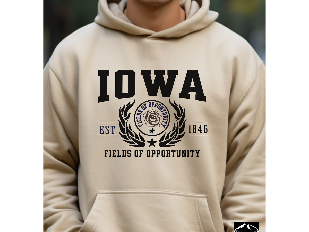 Iowa State Legacy Hoodie – "Fields of Opportunity" | Unisex Pullover | Midwest Roots Sweatshirt