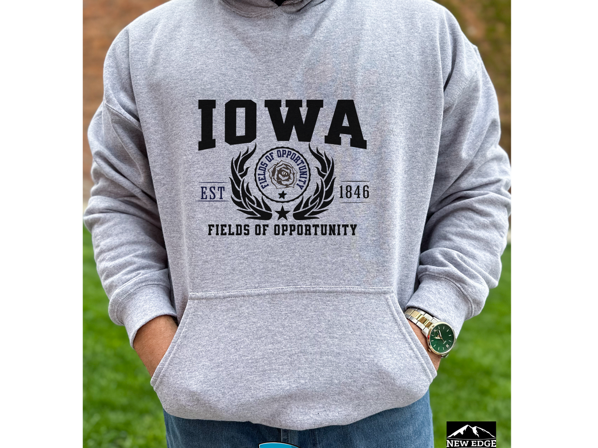 Iowa State Legacy Hoodie – "Fields of Opportunity" | Unisex Pullover | Midwest Roots Sweatshirt
