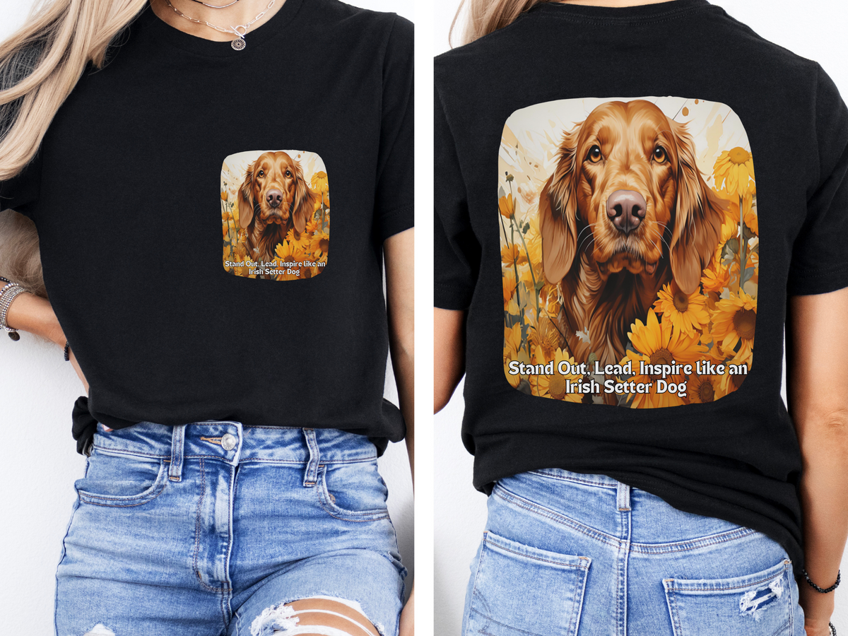 Sunflower Irish Setter Dog T-Shirt – Stand Out, Lead & Inspire | Unisex Tee