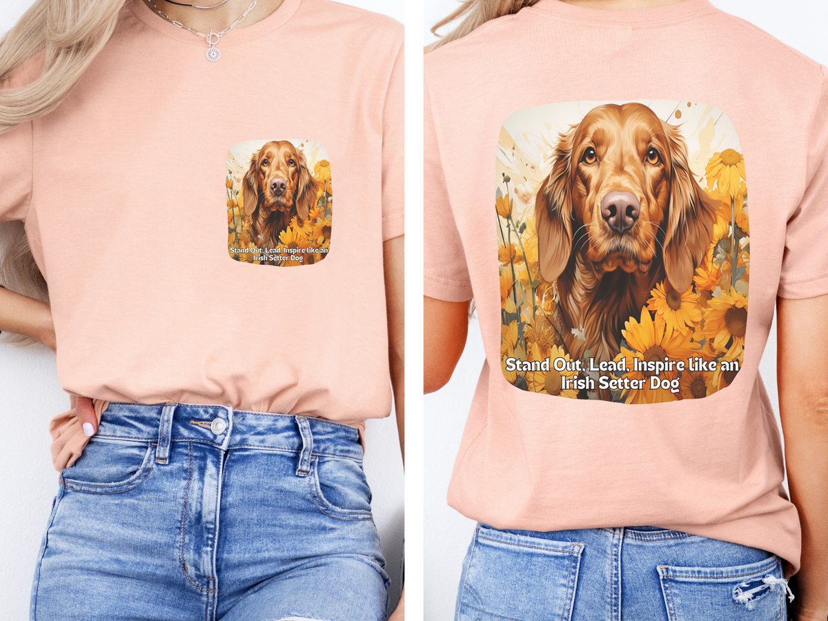 Sunflower Irish Setter Dog T-Shirt – Stand Out, Lead & Inspire | Unisex Tee