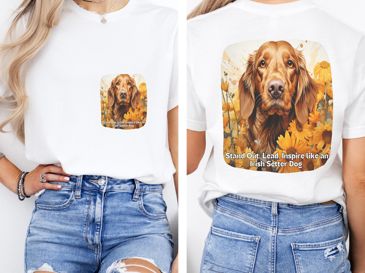 Sunflower Irish Setter Dog T-Shirt – Stand Out, Lead & Inspire | Unisex Tee