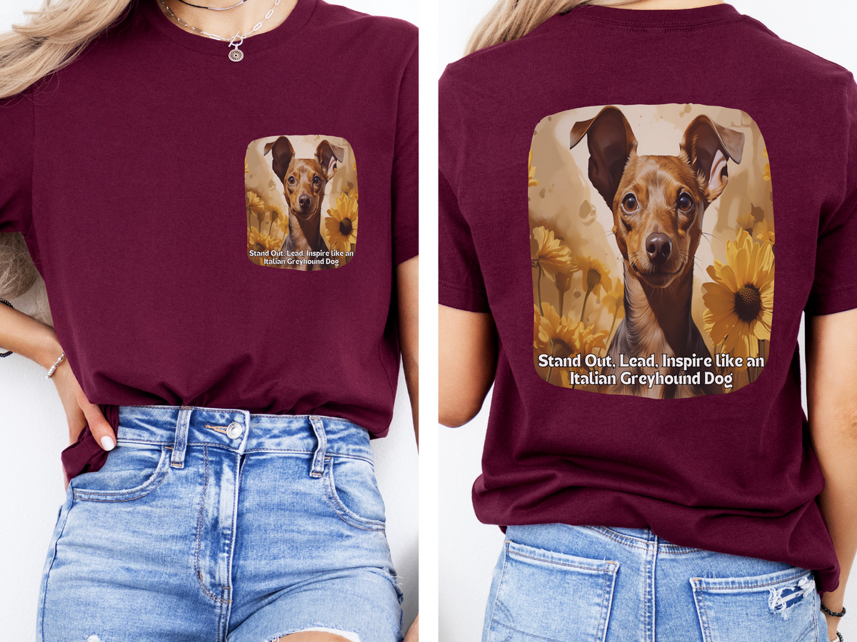 Sunflower Italian Greyhound Dog T-Shirt – Stand Out, Lead & Inspire | Unisex Tee