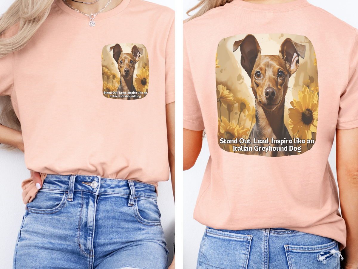 Sunflower Italian Greyhound Dog T-Shirt – Stand Out, Lead & Inspire | Unisex Tee