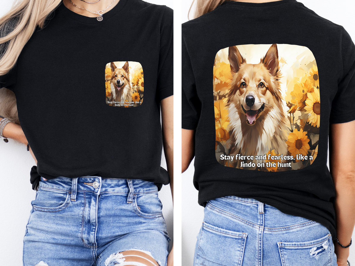 Sunflower Jindo Dog T-Shirt – Stay Fierce & Fearless | Unisex Tee