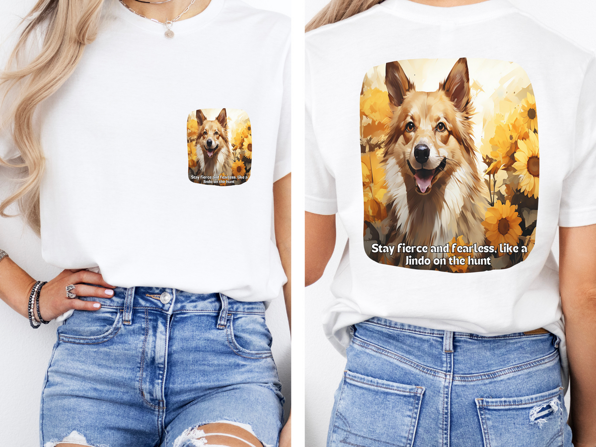 Sunflower Jindo Dog T-Shirt – Stay Fierce & Fearless | Unisex Tee
