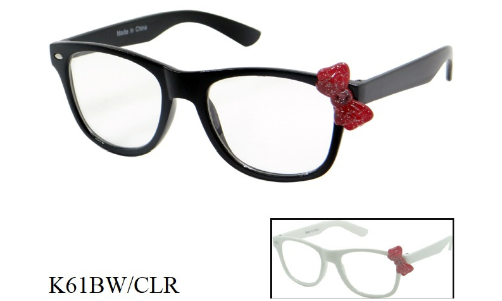 K61BW_CLR Clear Kid Glasses – Stylish Transparent Frame Eyewear for Children