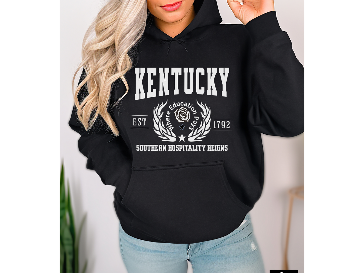 Kentucky State Legacy Hoodie – "Southern Hospitality Reigns" | Unisex Pullover | Bluegrass State Comfort Sweatshirt