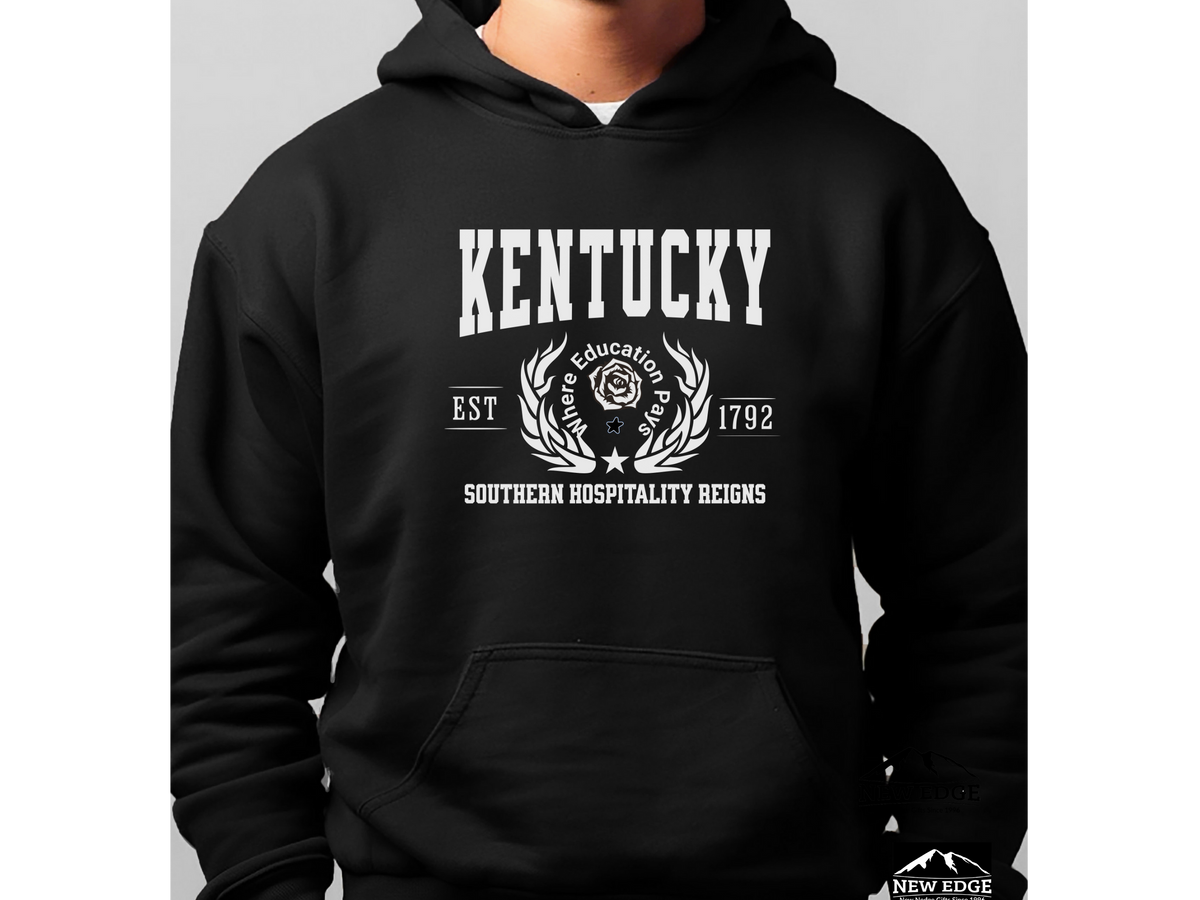 Kentucky State Legacy Hoodie – "Southern Hospitality Reigns" | Unisex Pullover | Bluegrass State Comfort Sweatshirt