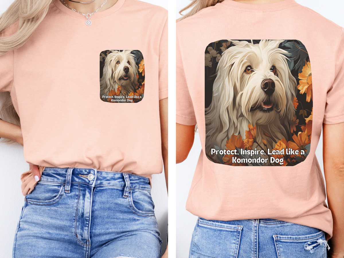 Komondor Sunflower Tee – 'Protect, Inspire, Lead' Front & Back Design