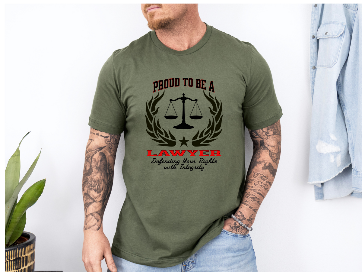 Proud to Be a LAWYER T-Shirt – Defending Your Rights with Integrity | Unisex Legal Professional Tee