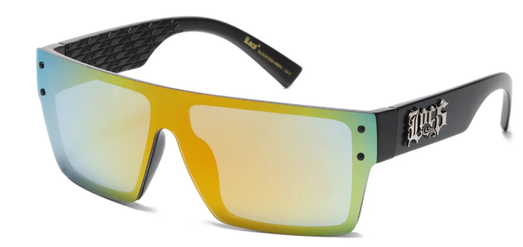 Locs 8LOC91230-MBRV Wrap Around Dark Sunglasses – Bold Unisex Biker Shades