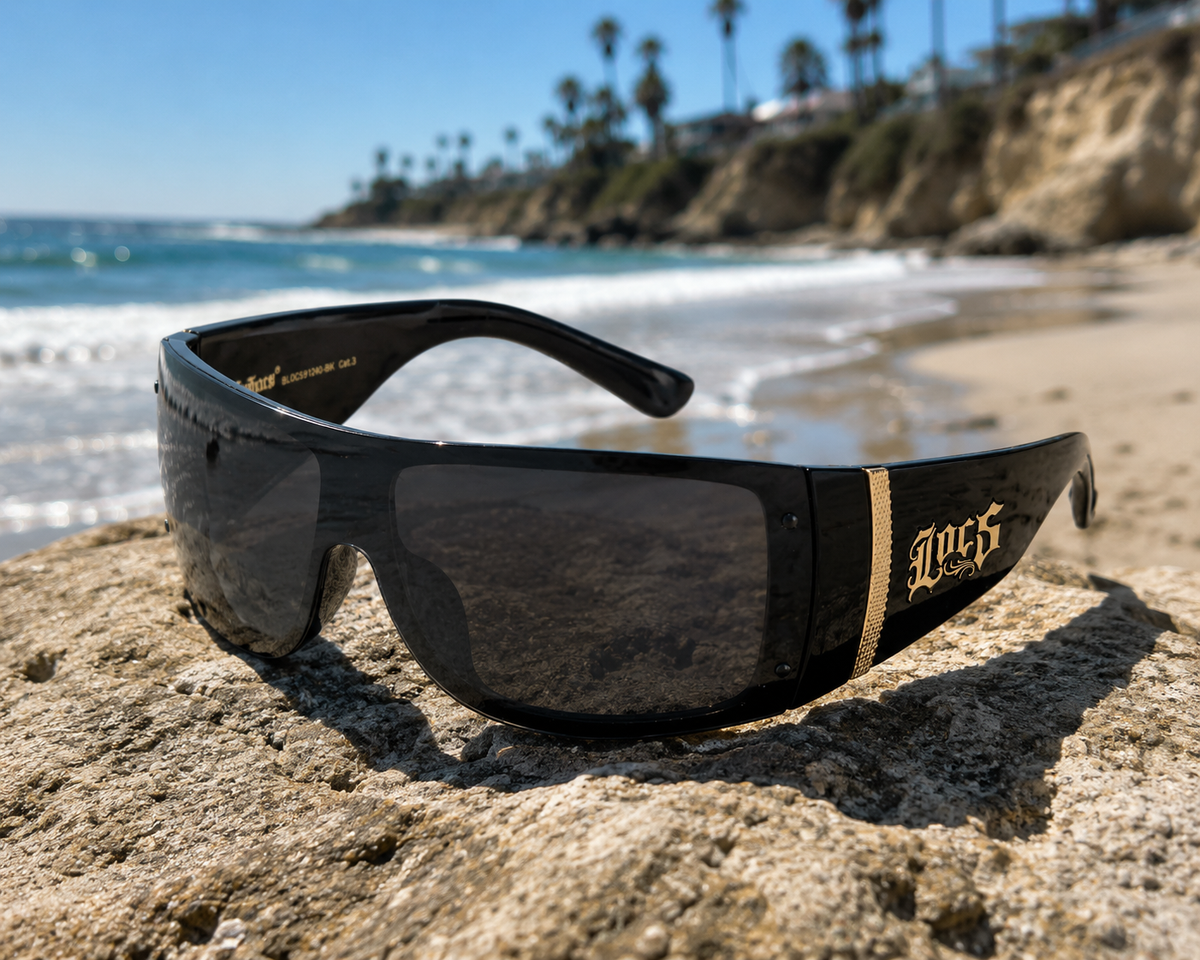 Locs 8LOC91240-BK Black Sportswrap Sunglasses – Smoke Lens, UV400 Protection, Polycarbonate Frame