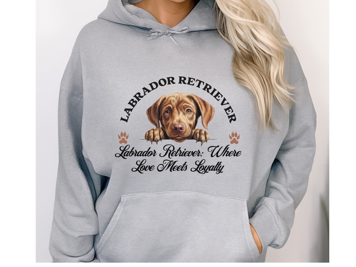 Labrador Retriever Dog Hoodie – "Where Love Meets Loyalty" | Unisex Cozy Hoodie for Friendly, Faithful Labs
