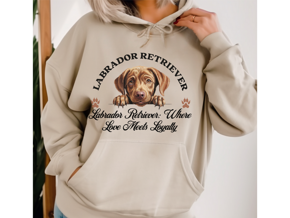 Labrador Retriever Dog Hoodie – "Where Love Meets Loyalty" | Unisex Cozy Hoodie for Friendly, Faithful Labs