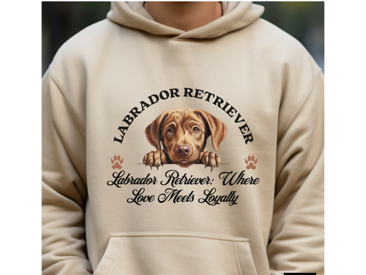 Labrador Retriever Dog Hoodie – "Where Love Meets Loyalty" | Unisex Cozy Hoodie for Friendly, Faithful Labs